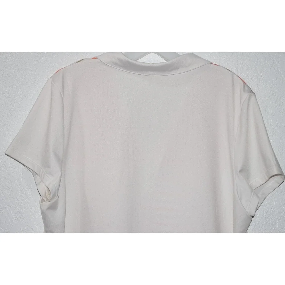 Chicos Zenergy Sz 3 (=XL) Activewear Shirt Stretch Stripe Top Short Slv Golf - Picture 10 of 16